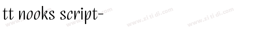 tt nooks script字体转换